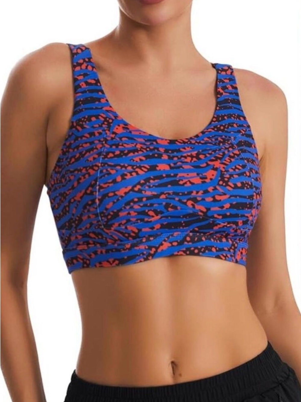 Running Girl adjustable straps high impact sports bra Large
